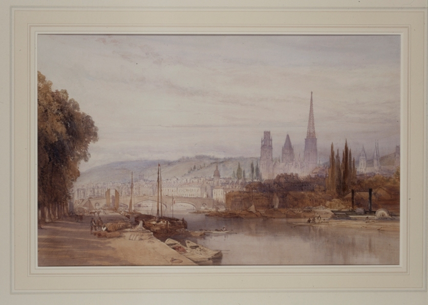 Aquarelle de William Callow : Vue de Rouen