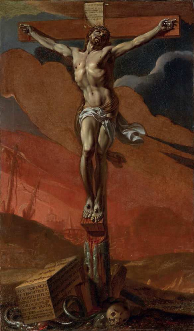 Le Christ en croix, Adrien Sacquespée